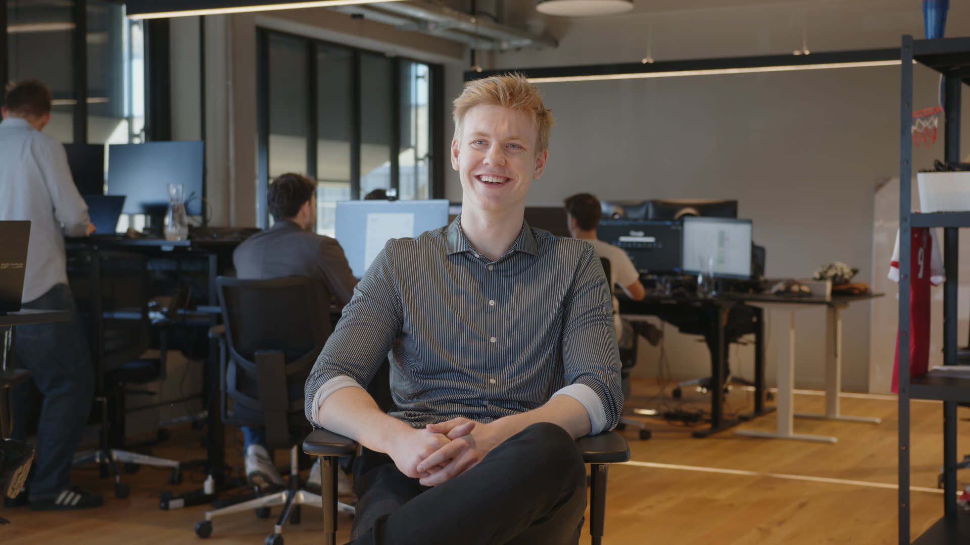 The SDR team at the office